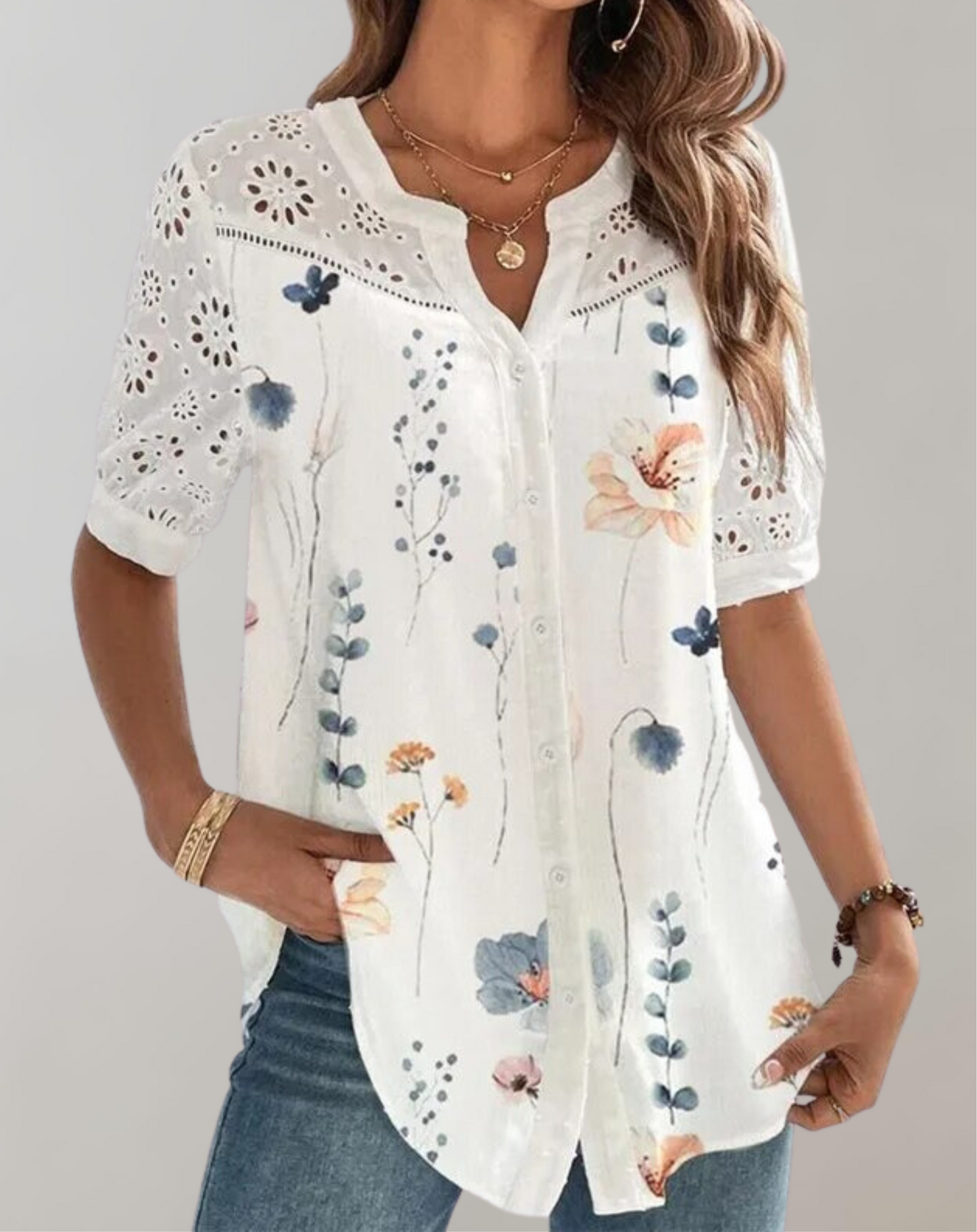 Dam Sommarkläder Lätta Luftiga Stilar 100% Bomull-5