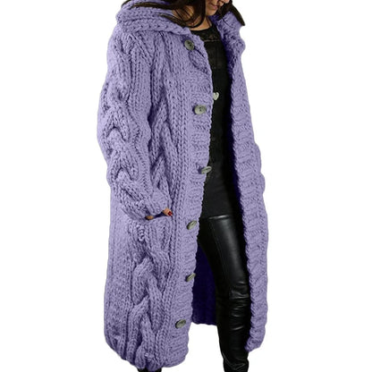 Variant image for Dam Lång Kofta Varm Ull Cardigan-58