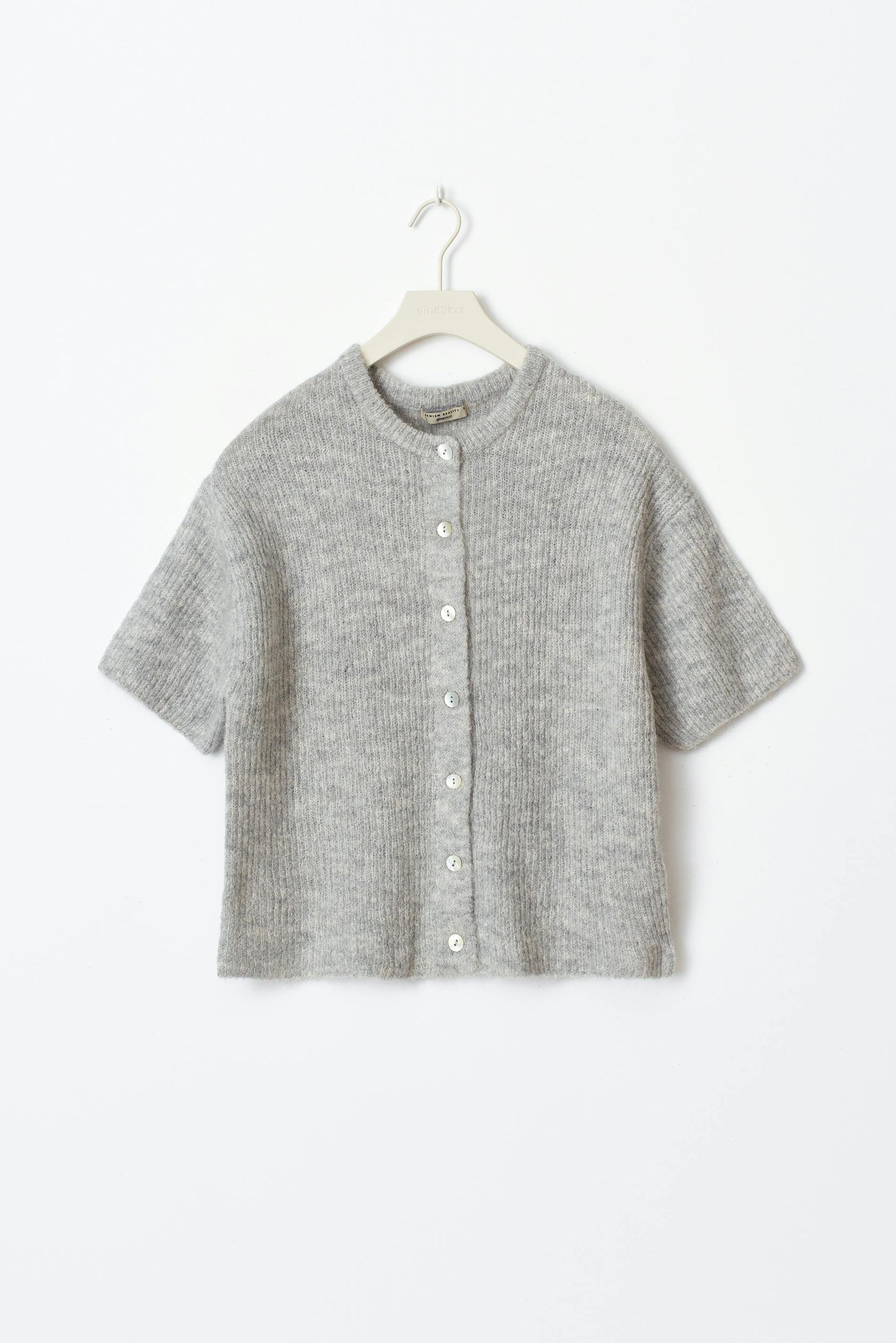 Dam Kortärmad Stickad Tröja Mjuk Tyg Elegant Design 3