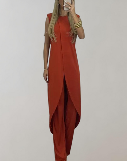 Variant image for Kvinnors Tvådelad Klänning Spetsdetaljer Polyester Flytande Kjol-25