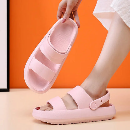 Variant image for Dam Sandaler Slip-On Ortopedisk Design med Dubbla Remmar och Vadderad Sula-11