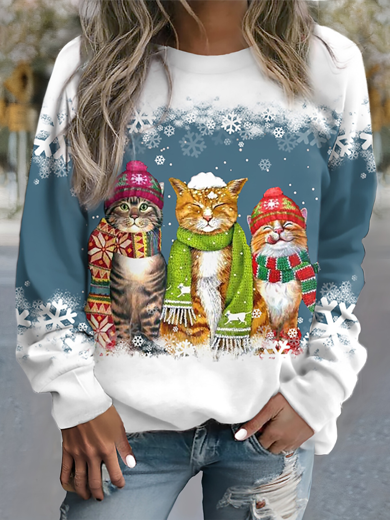 Variant image for Dam Vintertopp Snöklotryck Mjuk Polyester-10