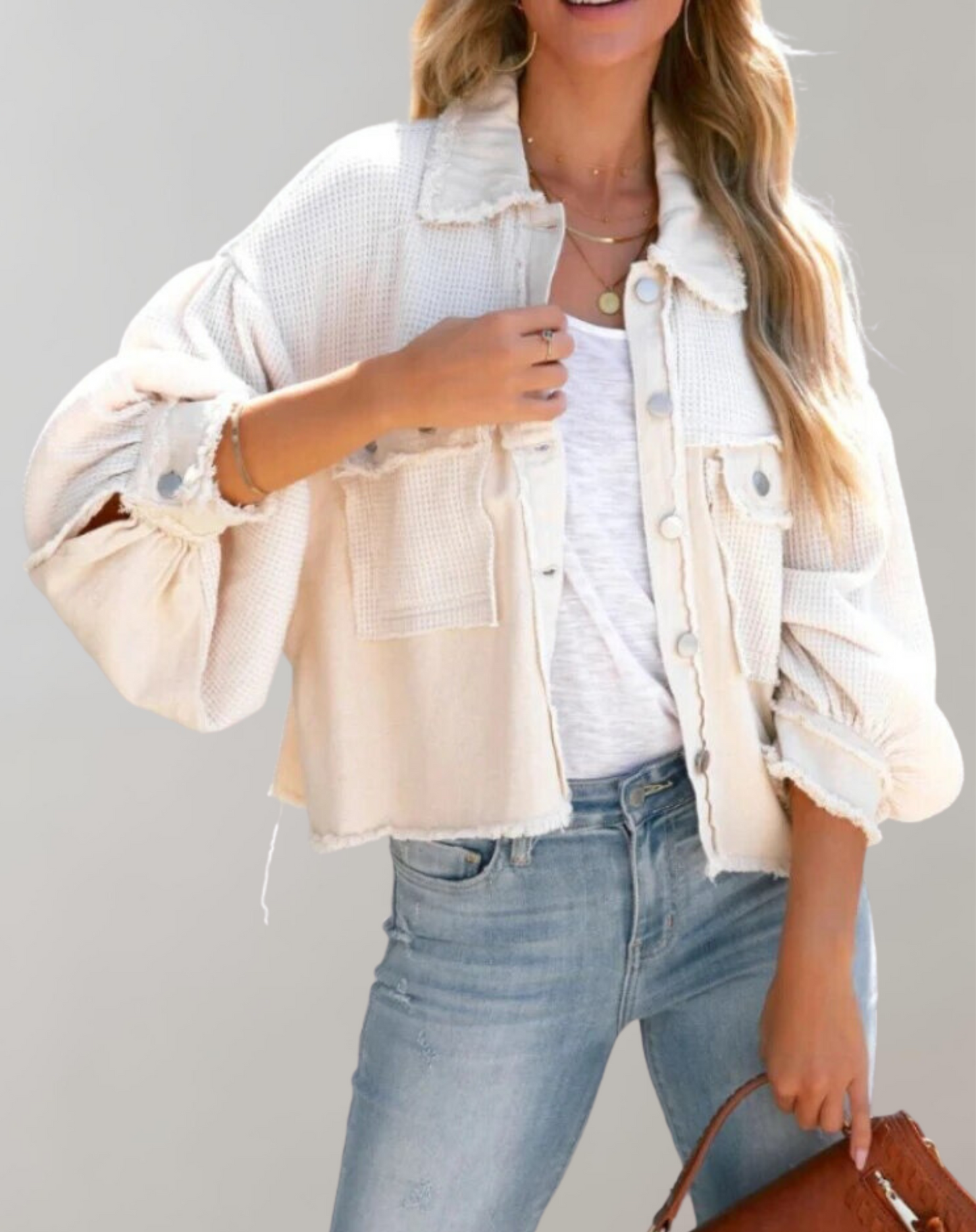 Damjacka Stilren Design Högkvalitativt Material för Hösten-3