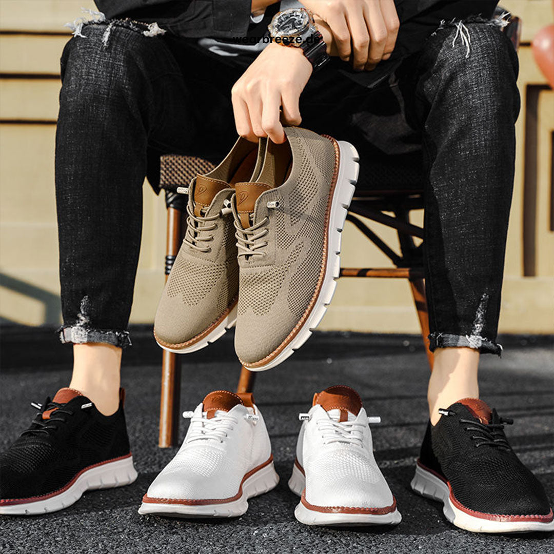 Herr Sneakers Löparskor Mesh Läder För Aktiv Livsstil 4