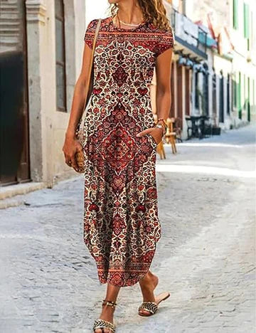 Variant image for Dam Fritidsklänning Korta Ärmar Lätt Tyg-7