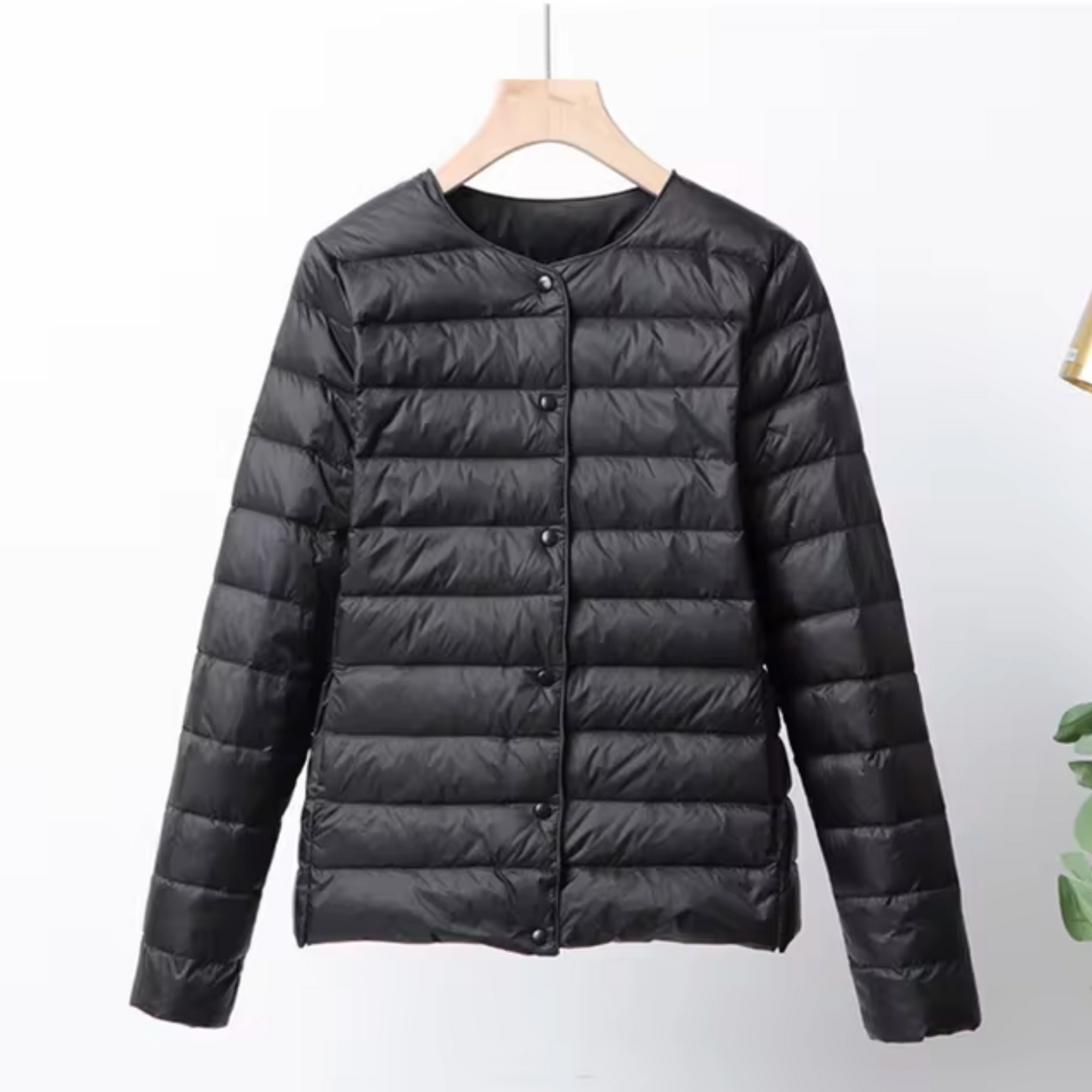 Kort Dunjacka Dam Ultradunn Vinterjacka 100% Nylon-2