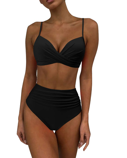 Dam Bikini Push Up Vadderad Elegant Nylon Spandex 8