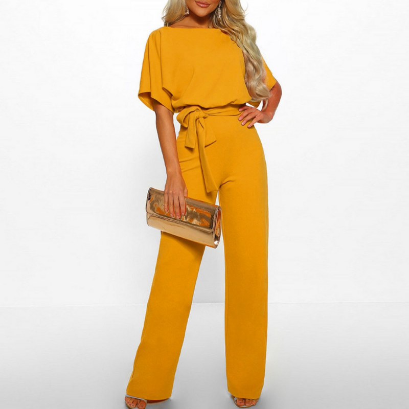 Kvinnors Jumpsuit Elegant Bred Byxben Polyester 7