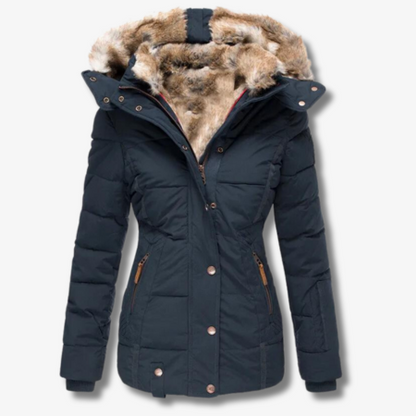 Variant image for Damjacka med Huva Avslappnad Polyester för Vinter-15