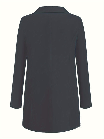 Dam Blazer Lång Stilren Design Högkvalitativt Tyg-4