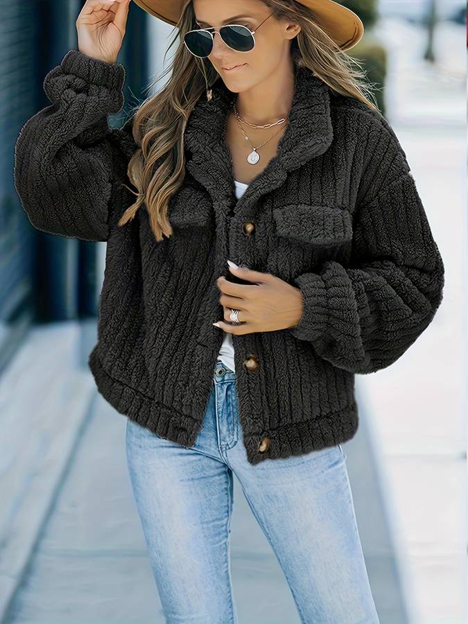Variant image for Damjacka med Knappar Elegant Polyester för Dam-25