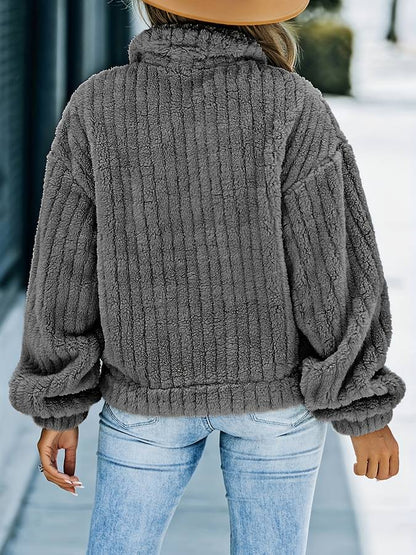 Damjacka med Knappar Elegant Polyester för Dam-4