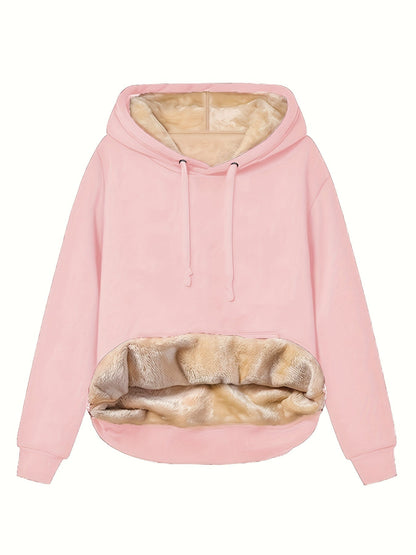 Variant image for Lång Hoodie Dam Monokrom Loose Fit 100% Bomull med Framficka-31