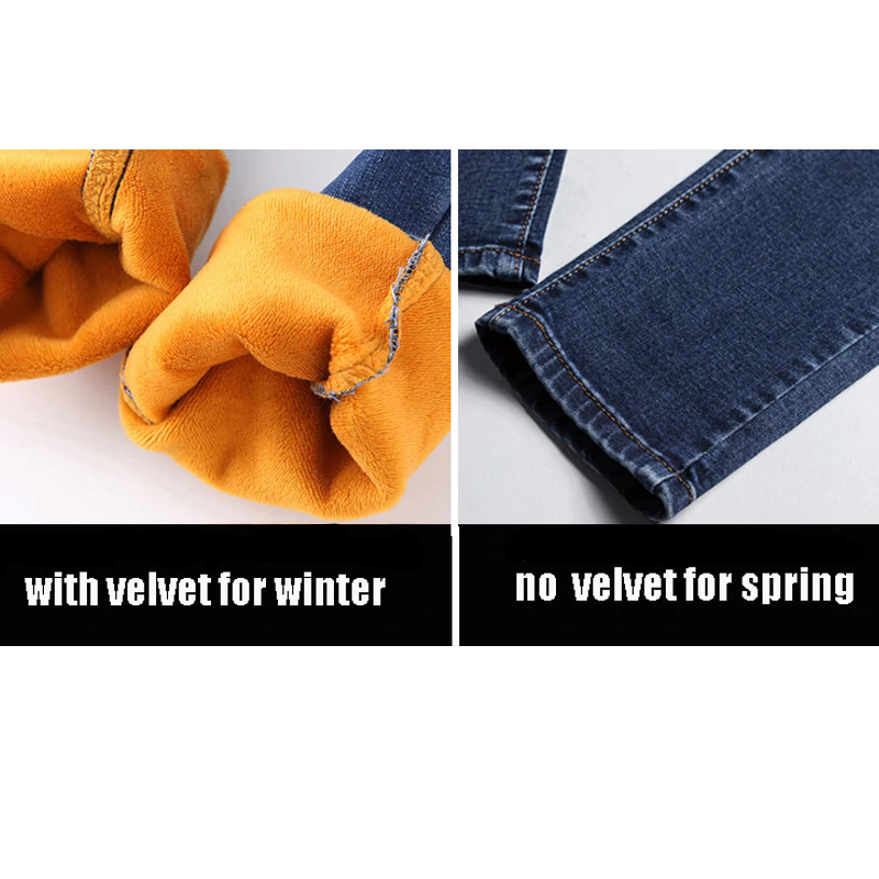 Dam Jeans Hög Midja Mjuk Bomull Slim Fit-5