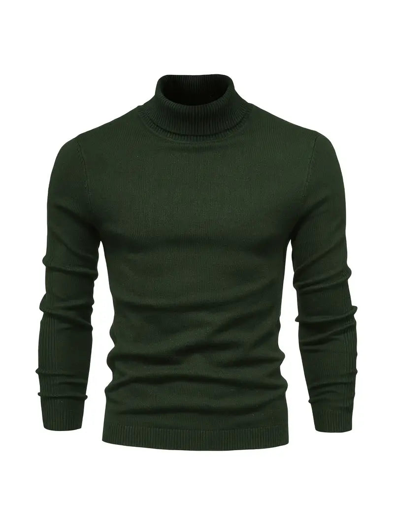 Herr Turtleneck Tröja Stickad Klassisk Material-4