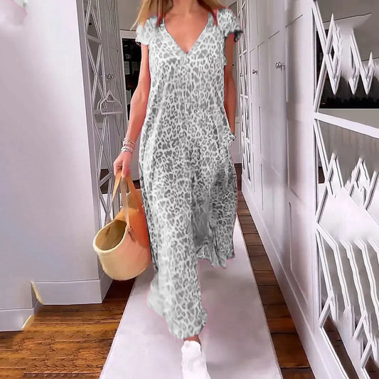 Kvinnors Klänning Elegant Lätt Material-1