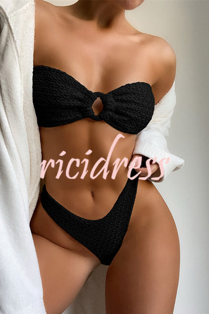 Baddräkt Dam Bandeau Polyester med Ringhalsring-2