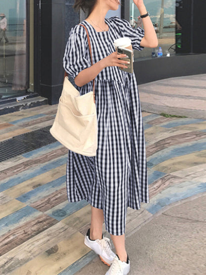 Maxiklänning Dam Asymmetrisk Skärning Lätt Polyester För Sommar-3