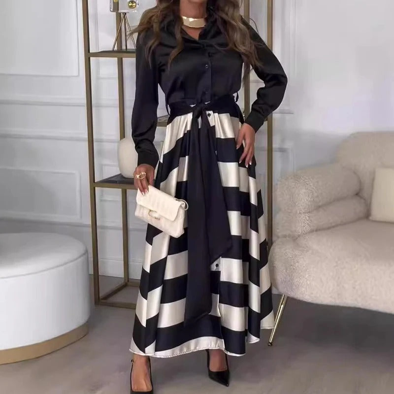 Dam Aftonklänning Handgjord Elegant Högkvalitativt Tyg-3