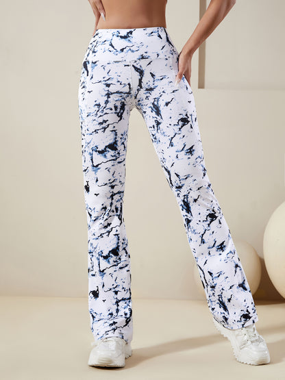 Variant image for Dam Flared Yoga-byxor Hög Midja i Batikdesign Polyester-7