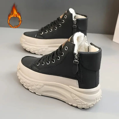 Dam Platåstövlar med Plyschfoder och Termofutter 2