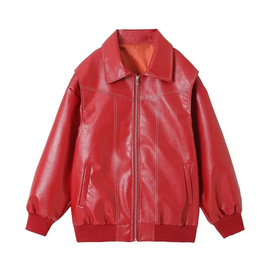 Damjacka Vintage med Dragkedja och Praktiska Väskor i Polyester 1