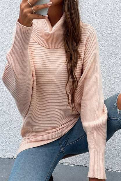 Dam Tröja Hög Krage Batärmar Polyester 3