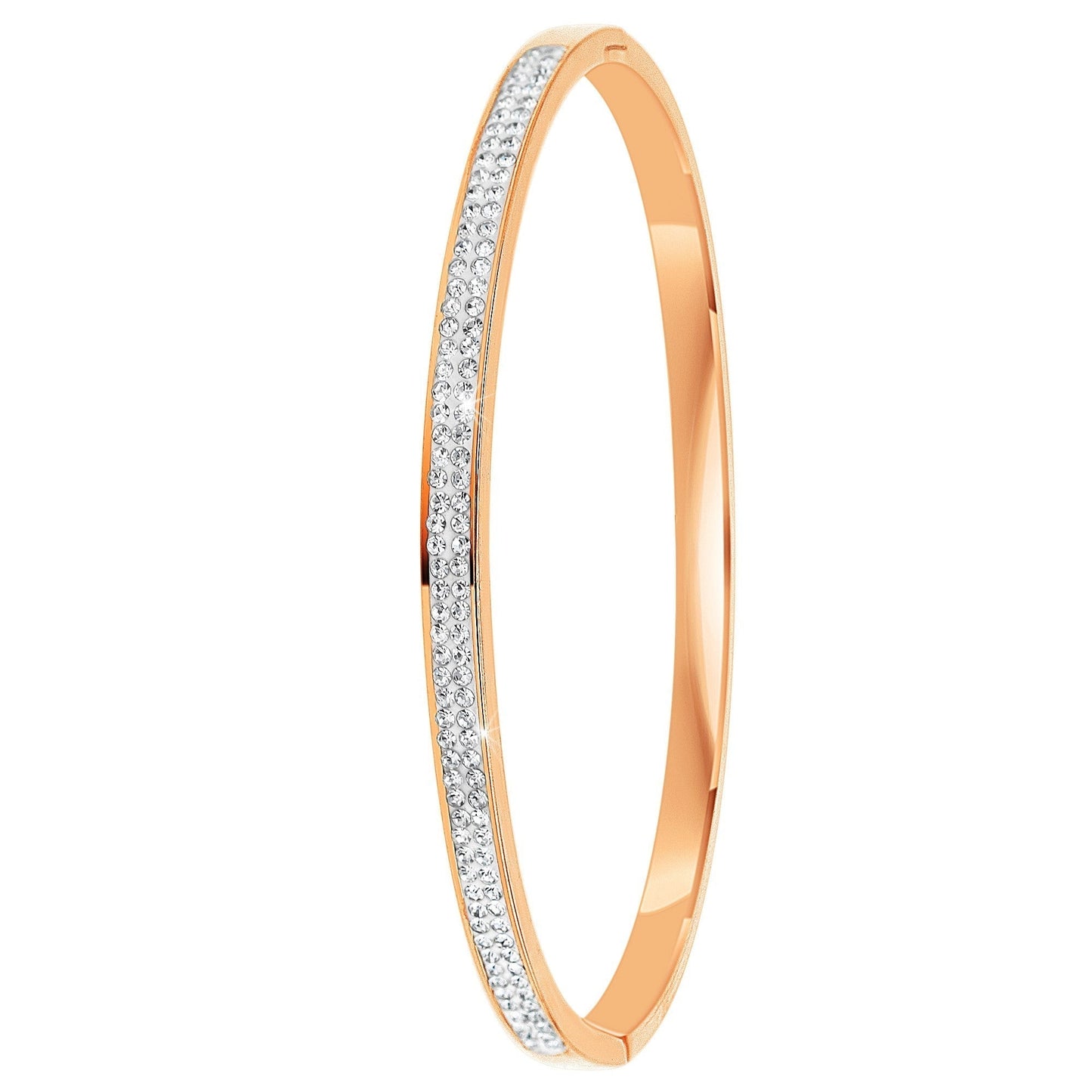 Dam Trioarmband i Rostfritt Stål med Kristaller Elegant Justerbar Accessoar-6