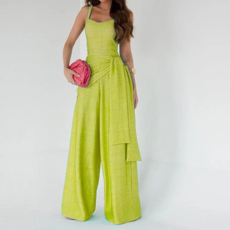 Dam Jumpsuit Långärmad Elegant Med Snören Andningsbart Tyg 12