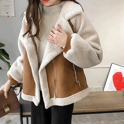 Damenjacke Patchwork Polyester Leicht und Bequem-2