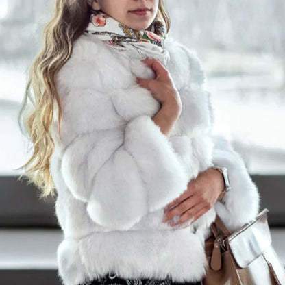 Variant image for Damjacka Bubblande Syntetisk Päls för Elegant Look-29