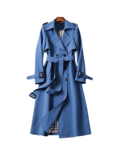 Kvinno Kappa Lång Klassisk Design Polyester Ull 5