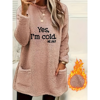 Dam Långärmad Tröja Mjuk Stickad för Avslappnad Stil-2