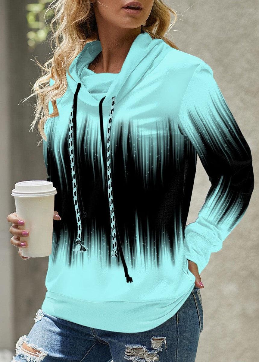 Dam Hoodie Ombre Sateen Vattenavvisande Med Justerbar Huva-2