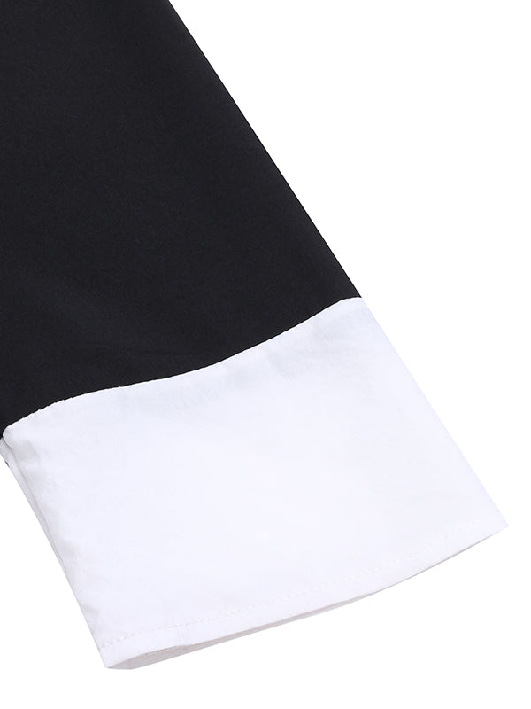 Damklänning Asymmetrisk Långärmad Randig Polyester 6