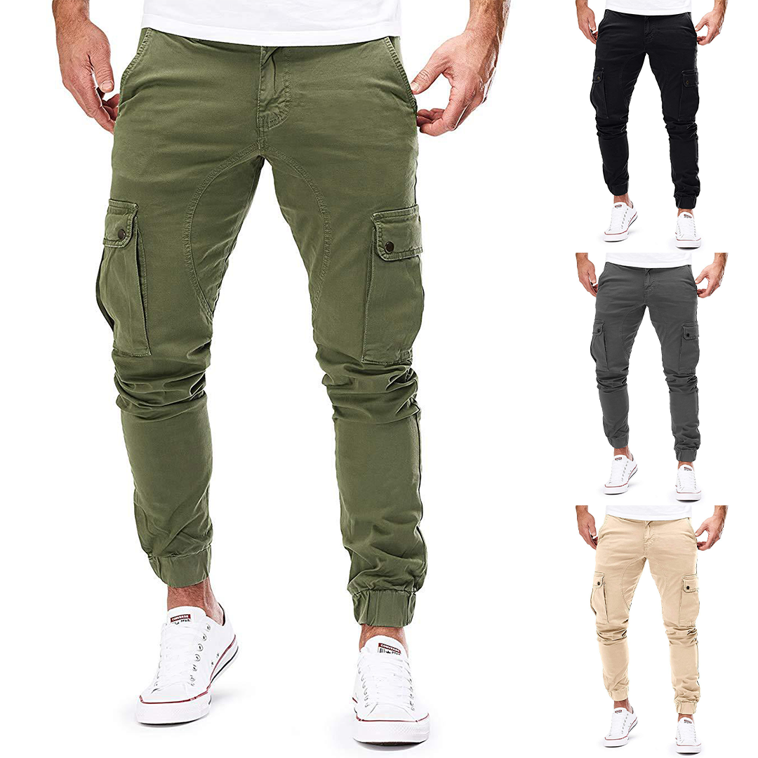 Herr Cargo Jogger Trendig Design Mjuk Tygblandning-4