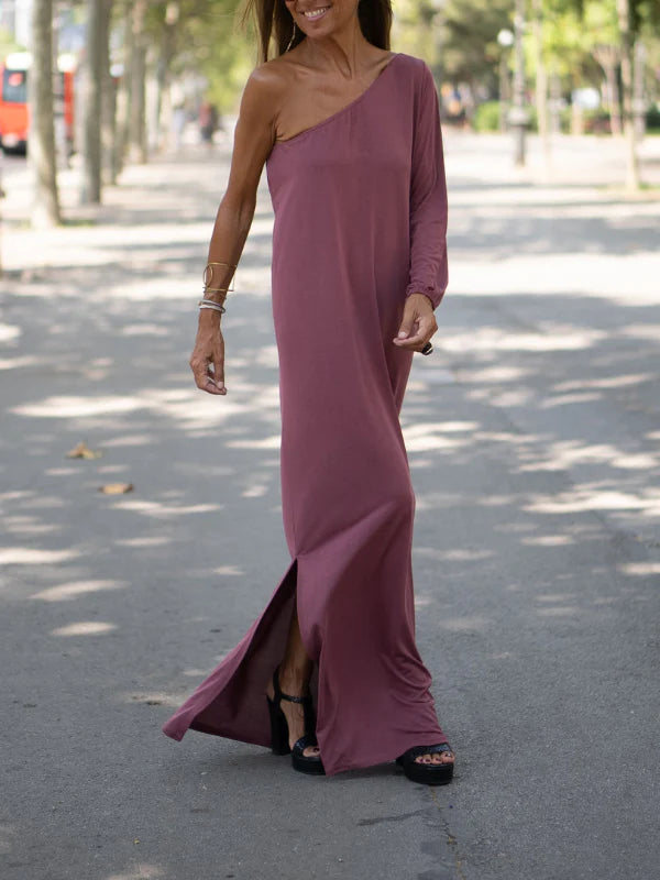 Fina Dam Klänningar Lång Klänning Elegant Polyester-3