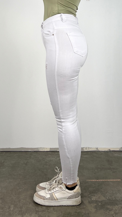 Damjeans Hög Midja Stretch Med Elastisk Nederkant-4