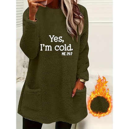 Dam Långärmad Tröja Mjuk Stickad för Avslappnad Stil-4