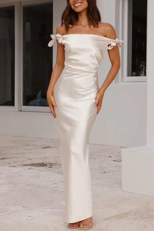 Variant image for Maxiklänning Dam Off-Shoulder Med Slinga Bomull Polyester-5