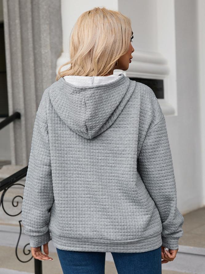 Dam Hoodie Oversized Waffle Stick Polyester-2