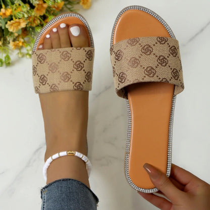 Herr Tofflor Tryckta Syntetmaterial Halkfri Sula-3