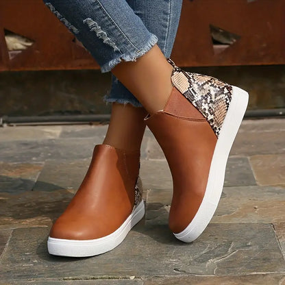 Kvinnor Stövlar Slangerdessin Högkvalitativt Syntetmaterial-4