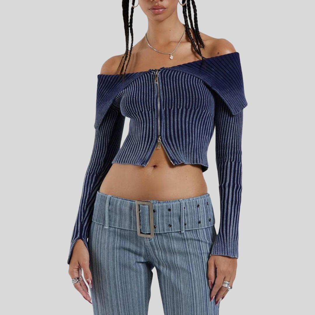 Variant image for Dam Kofta Axelfri Rippad Med Dragkedja 100% Akryl-1