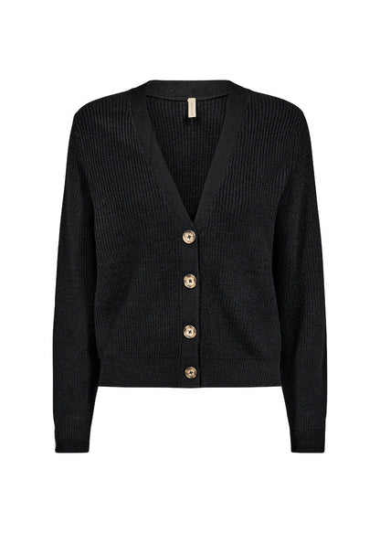 Dam Blus med Stora Knappar Viskosblandning Långa Ärmar-3