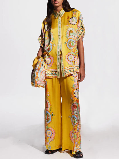 Kvinnors Tvådelad Uppsättning Boho Chic Mjuk Tyg 3