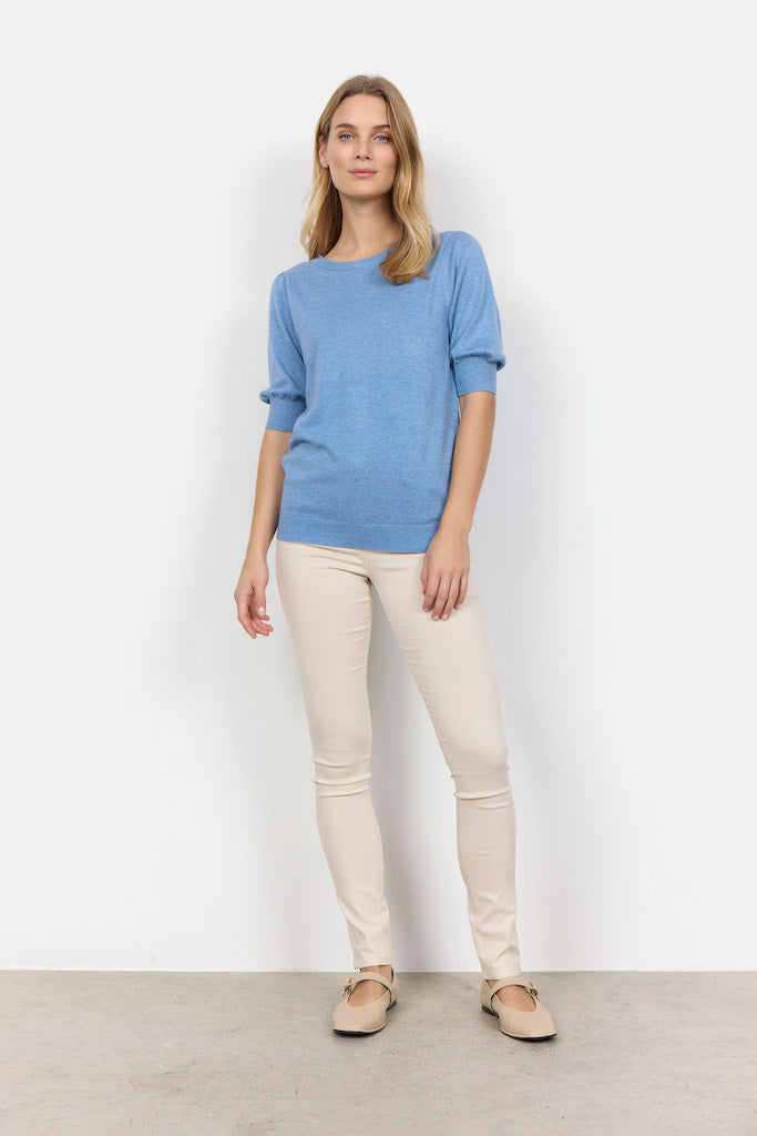 Dam T-shirt Rund Hals Korta Ärmar Viskos Nylon-3