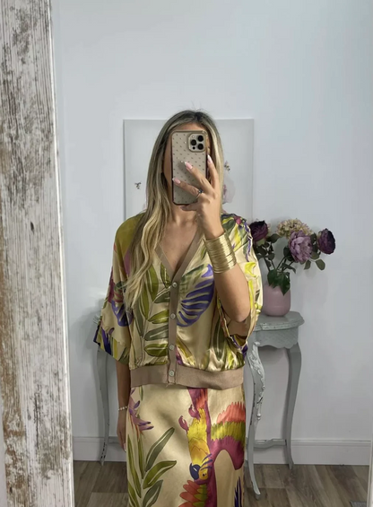 Dam Blommig Klänning Lång Siden 10