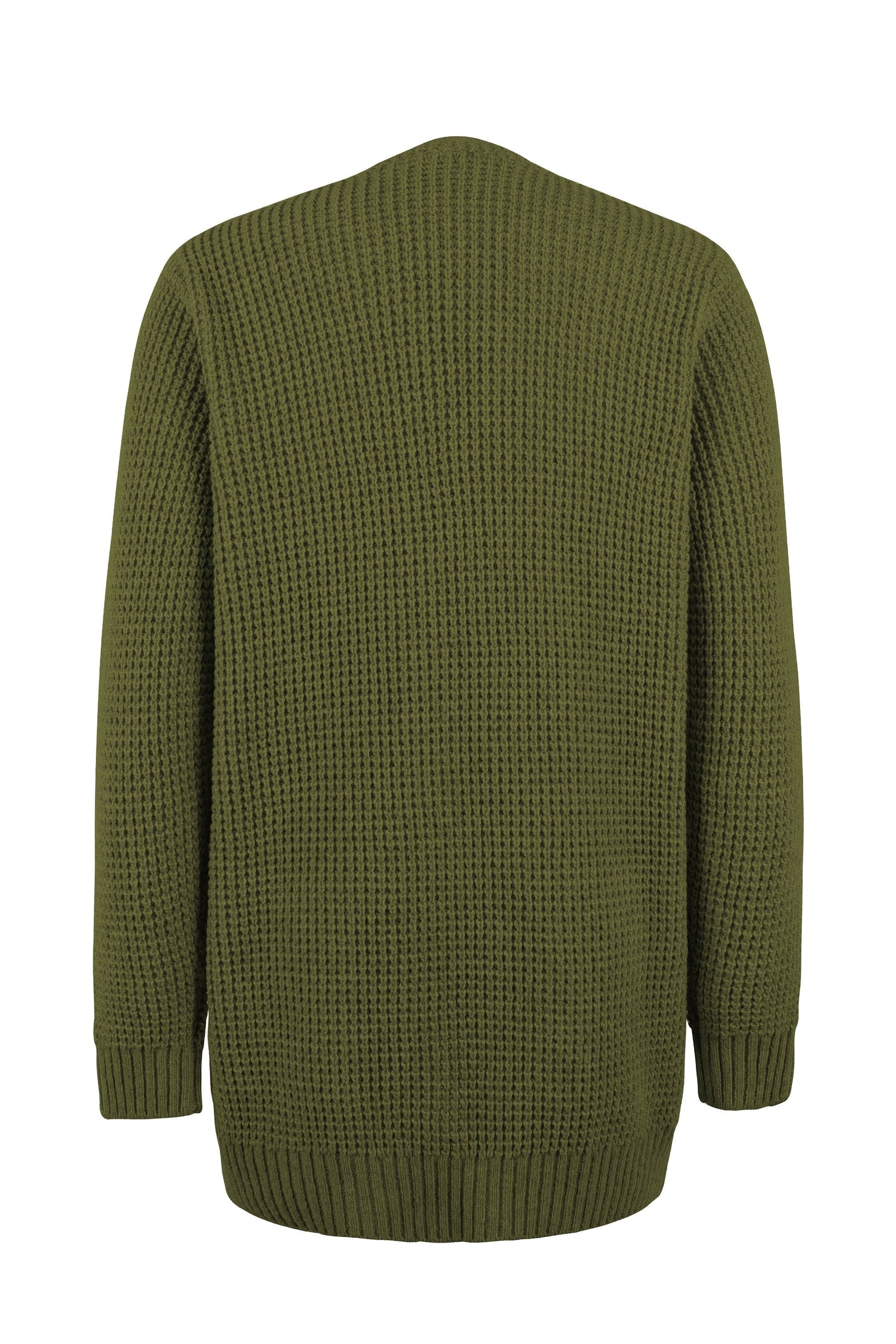 Dam Svart Kofta Klassisk Mjuk Design-6