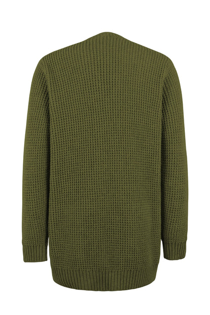 Dam Svart Kofta Klassisk Mjuk Design-6